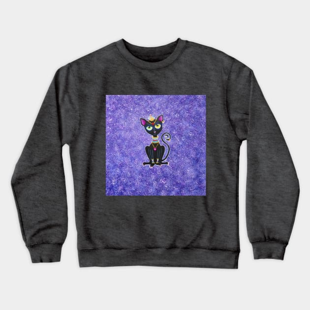 Egyptian Kitty Crewneck Sweatshirt by SoozieWray